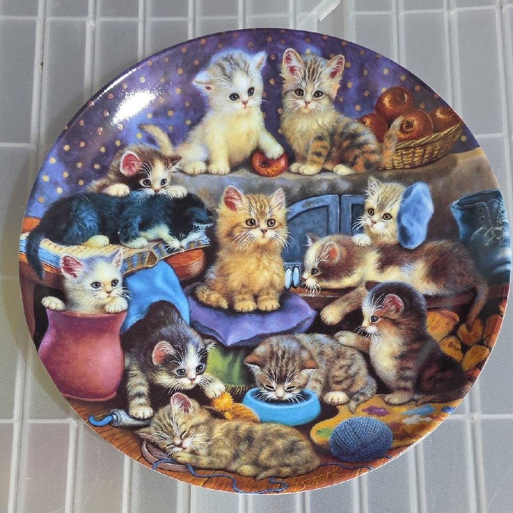 Bradford Exchange "Frisky Business" Collector Plate 1st Issue In Litter Rascals